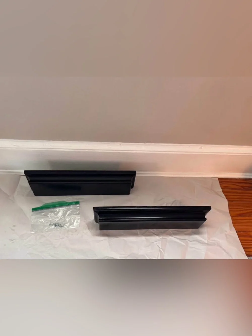 Black Wooden Floating Shelves